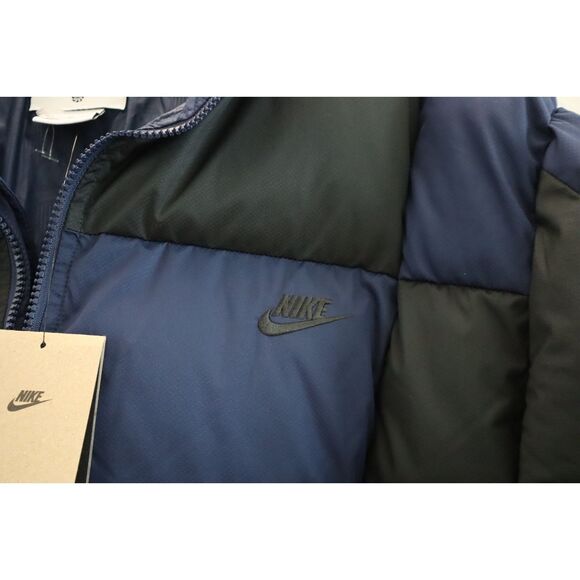 Nike FZ0865-410 Men's Sz XL Blue/Black Checkered Therma-FIT Puffer Jacket - Picture 8 of 16